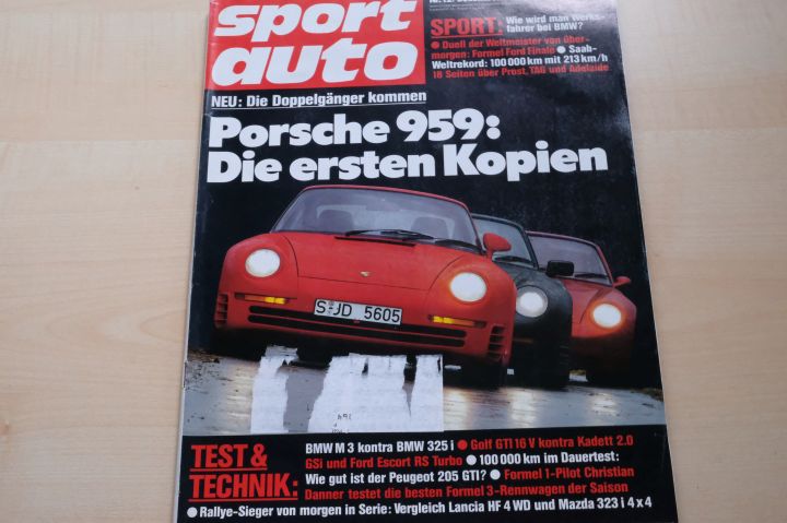 Deckblatt Sport Auto (12/1986)